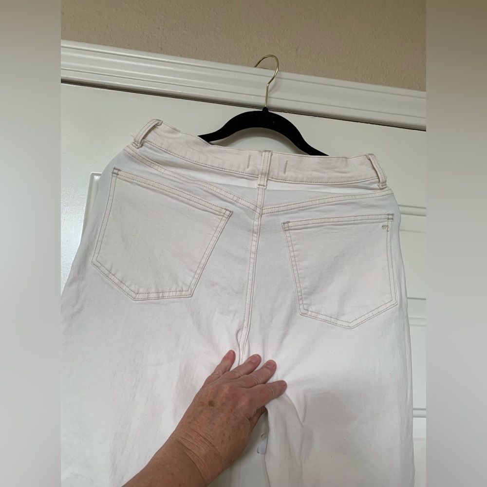 Madewell The 90s Straight High Rise Jeans Vintage Canvas Cream 🌴 - Picture 12 of 15